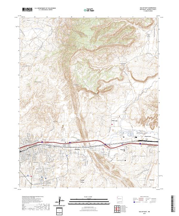 Gallup East, NM — USGS 7.5-minute topo (2023)