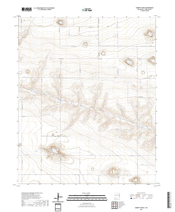 Garrett Ranch, NM — USGS 7.5-minute topo (2023)