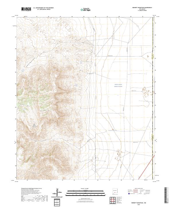 Bennett Mountain, NM — USGS 7.5-minute topo (2023)