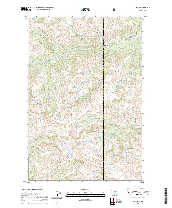 Crazy Peak, MT — USGS 7.5-minute topo (2024)