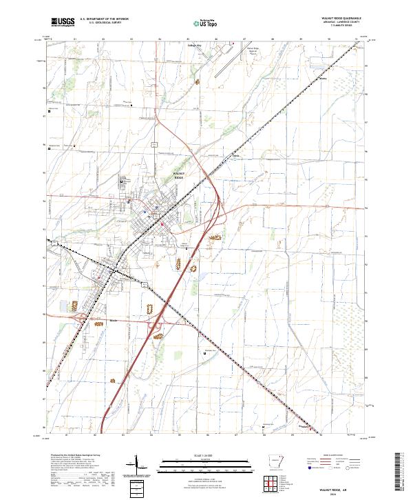 Walnut Ridge, AR — USGS 7.5-minute topo (2024)
