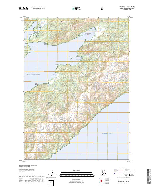 Cordova B-7 SW, AK — USGS 7.5-minute topo (2024)