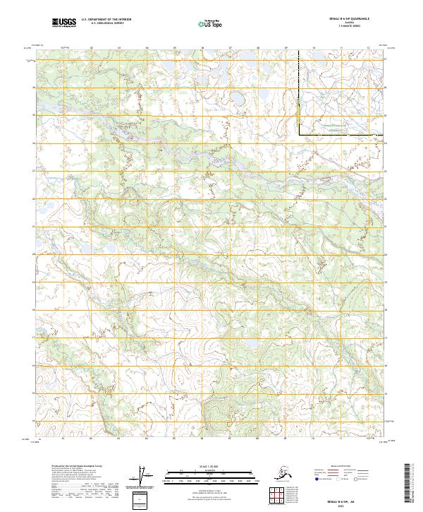 Denali B-6 SW, AK — USGS 7.5-minute topo (2023)