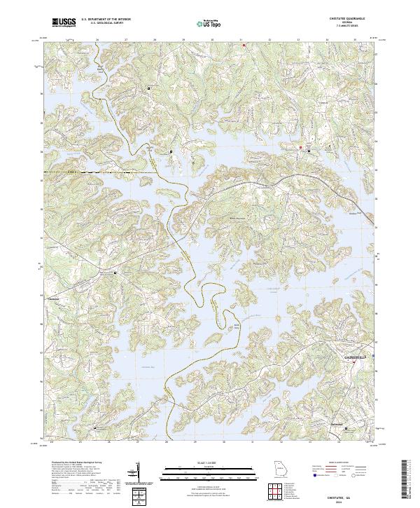 Chestatee, GA — USGS 7.5-minute topo (2024)