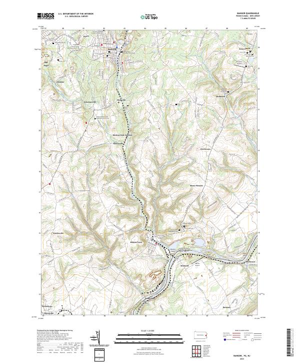 Bangor, PA-NJ — USGS 7.5-minute topo (2023)