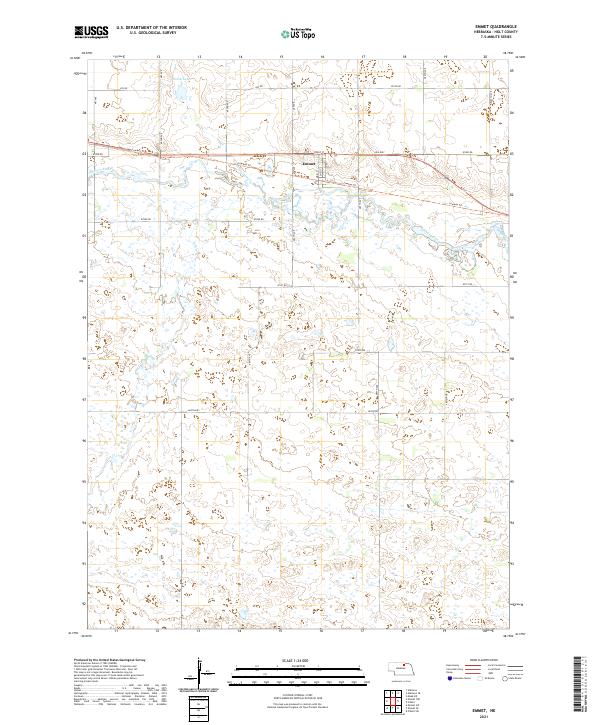 Emmet, NE — USGS 7.5-minute topo (2021)