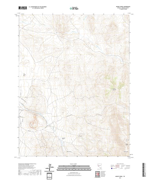 Mount Siegel, NV — USGS 7.5-minute topo (2021)