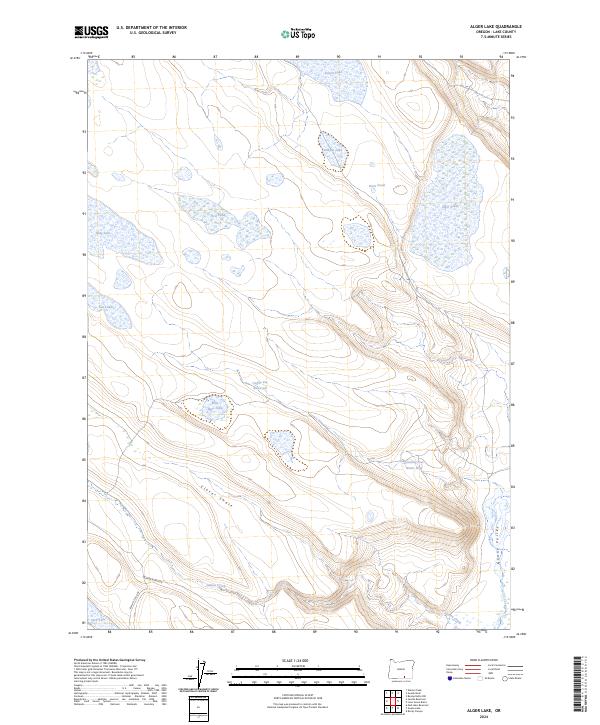 Alger Lake, OR — USGS 7.5-minute topo (2024)