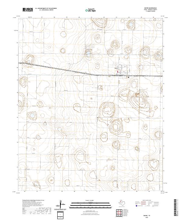 Smyer, TX — USGS 7.5-minute topo (2022)