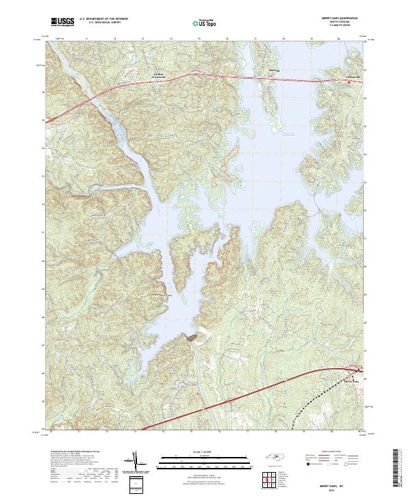Merry Oaks, NC — USGS 7.5-minute topo (2022)
