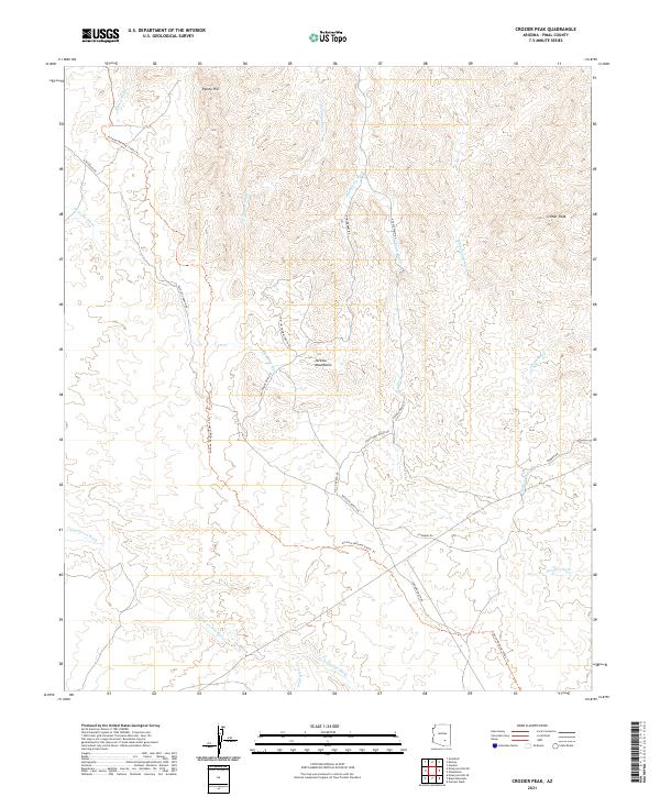 Crozier Peak, AZ — USGS 7.5-minute topo (2021)