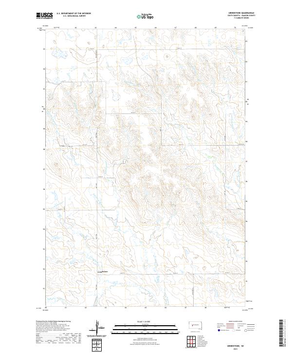 Grindstone, SD — USGS 7.5-minute topo (2021)