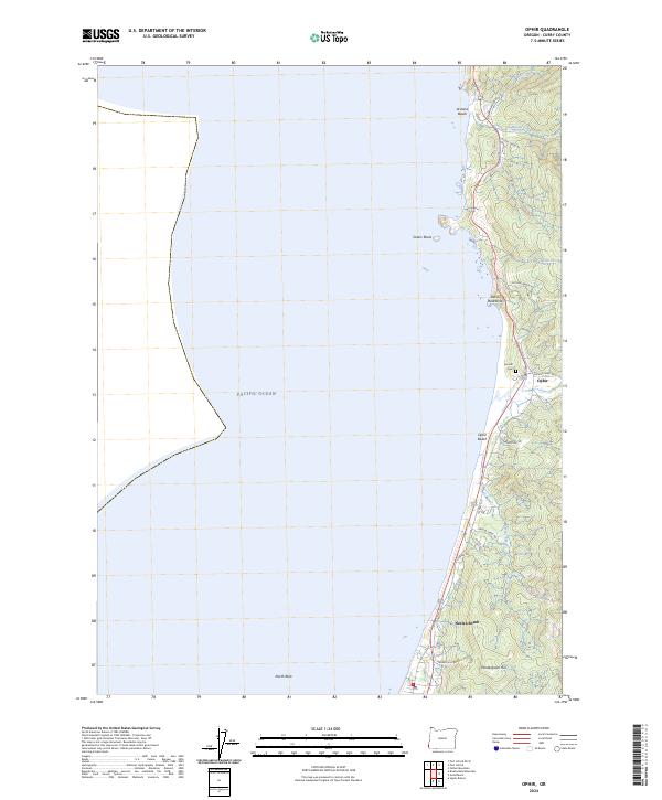 Ophir, OR — USGS 7.5-minute topo (2024)
