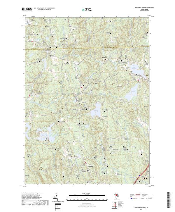Coventry Center, RI — USGS 7.5-minute topo (2024)