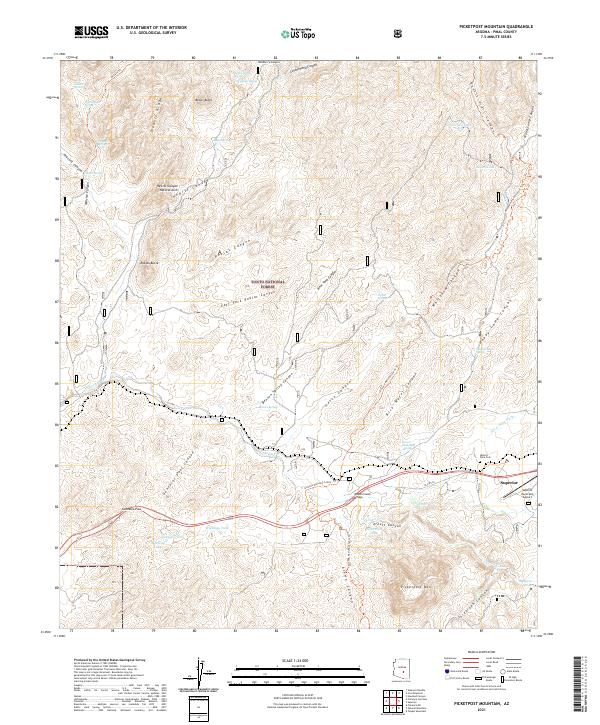 Picketpost Mountain, AZ — USGS 7.5-minute topo (2021)
