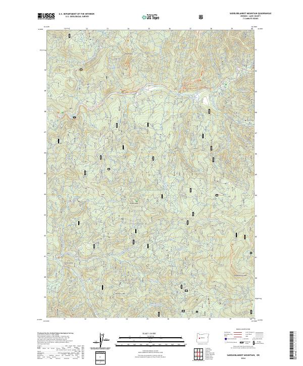 Saddleblanket Mountain, OR — USGS 7.5-minute topo (2024)