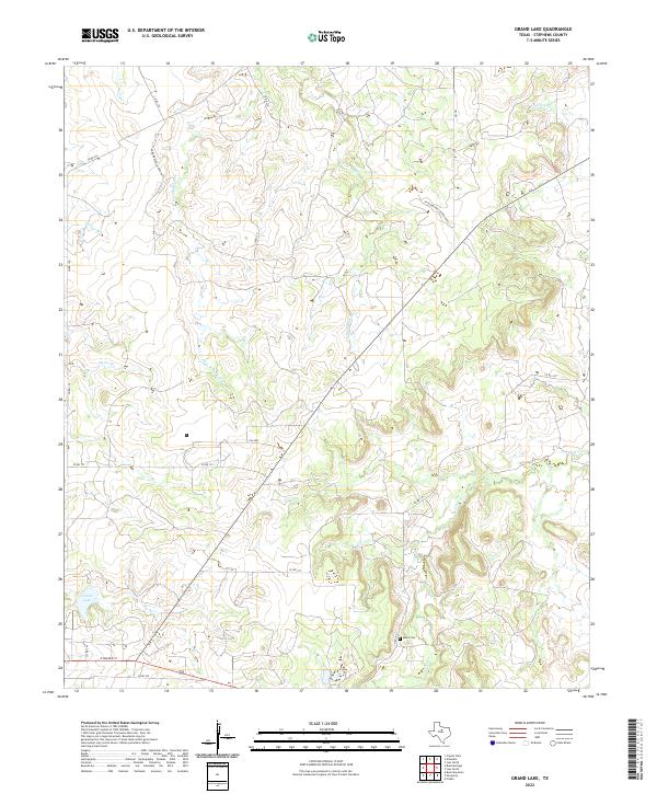 Grand Lake, TX — USGS 7.5-minute topo (2022)