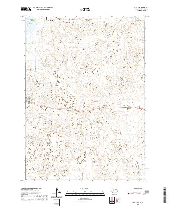 Cody East, NE-SD — USGS 7.5-minute topo (2021)