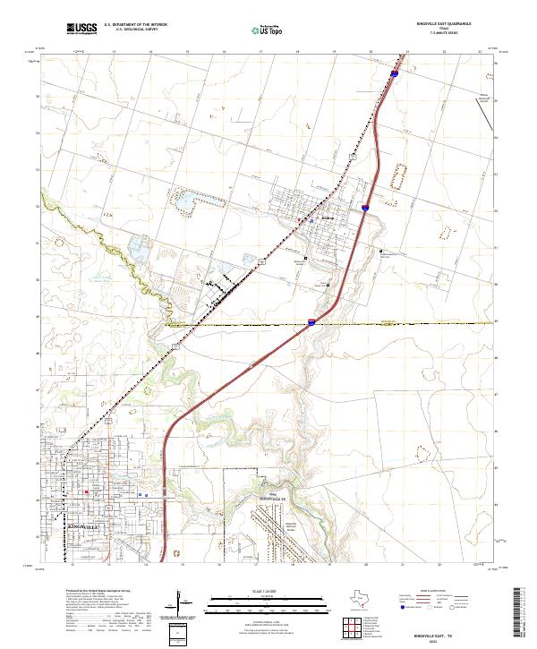 Kingsville East, TX — USGS 7.5-minute topo (2022)