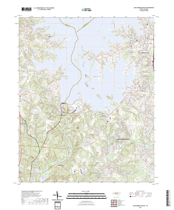 Lake Norman South, NC — USGS 7.5-minute topo (2022)