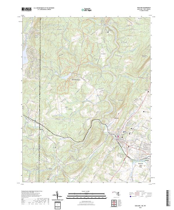 Oakland, MD-WV — USGS 7.5-minute topo (2023)