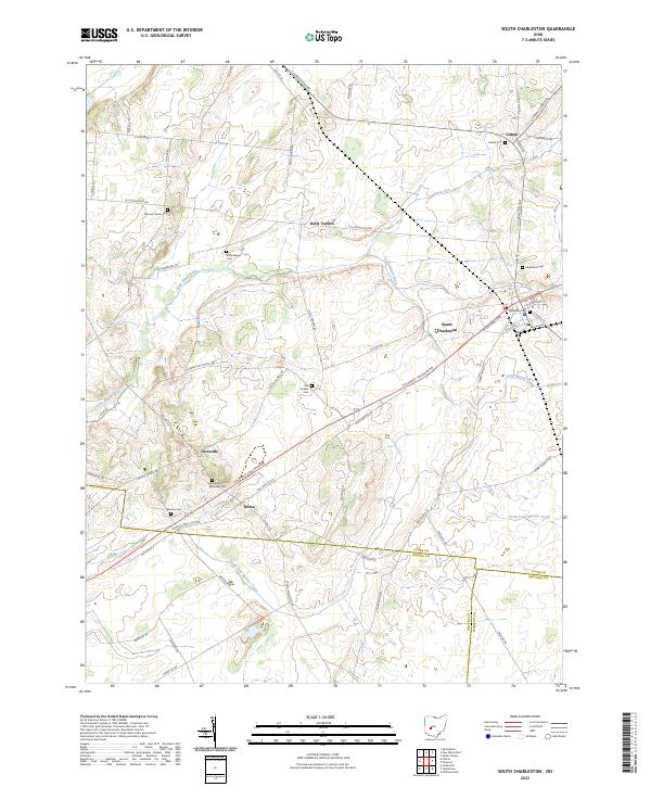 South Charleston, OH — USGS 7.5-minute topo (2023)