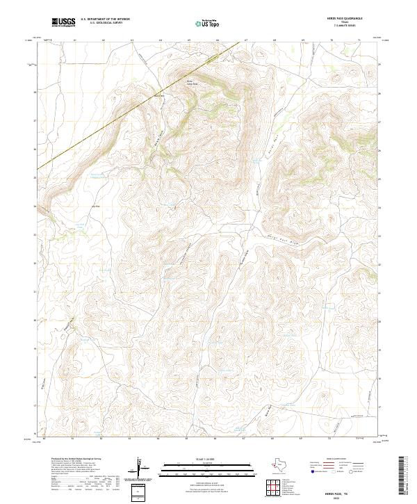 Herds Pass, TX — USGS 7.5-minute topo (2022)