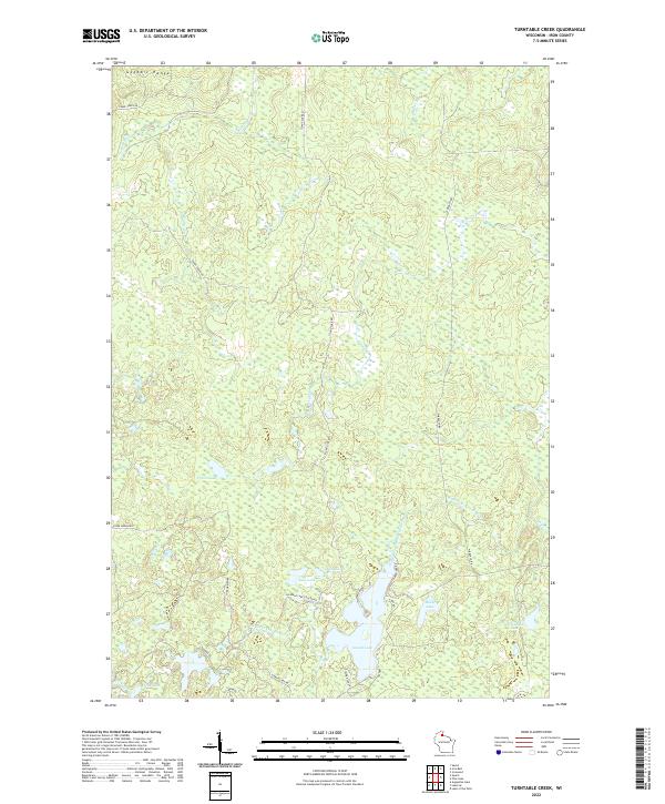 Turntable Creek, WI — USGS 7.5-minute topo (2022)