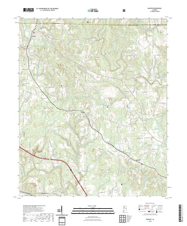 Nauvoo, AL — USGS 7.5-minute topo (2024)