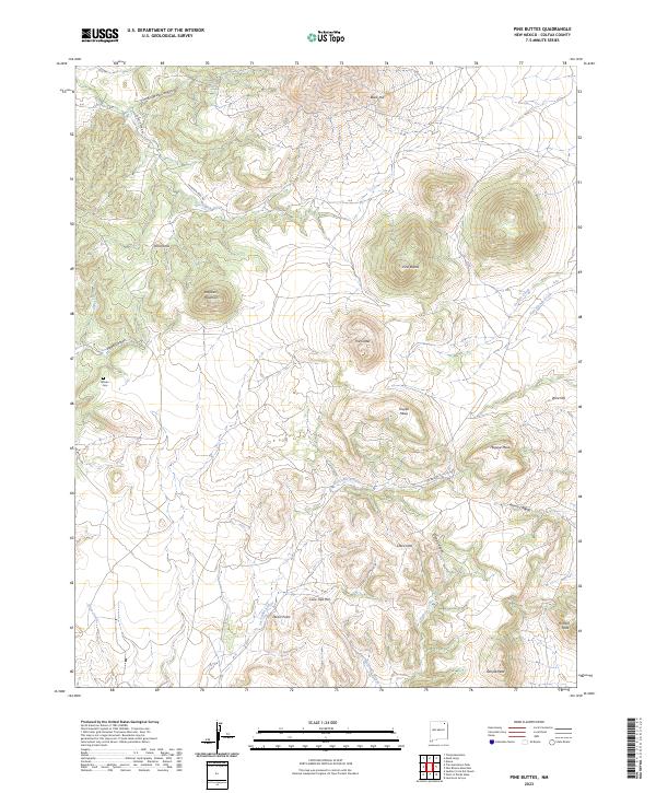 Pine Buttes, NM — USGS 7.5-minute topo (2023)