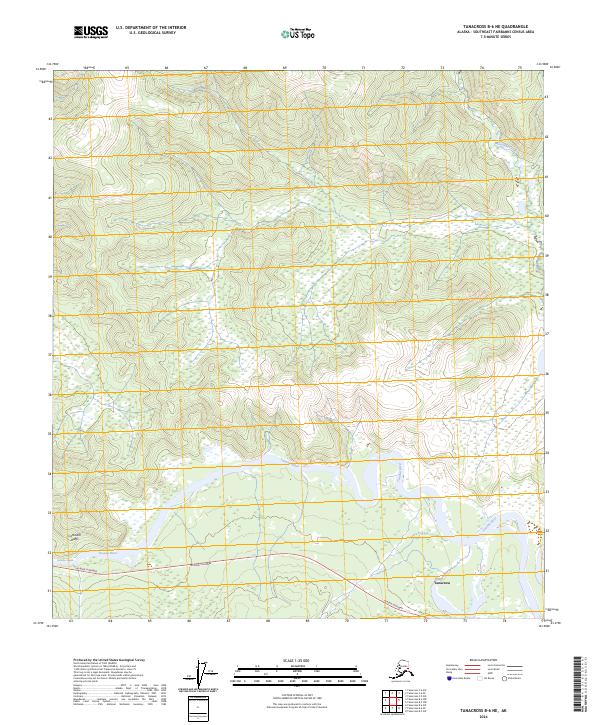 Tanacross B-6 NE, AK — USGS 7.5-minute topo (2024)