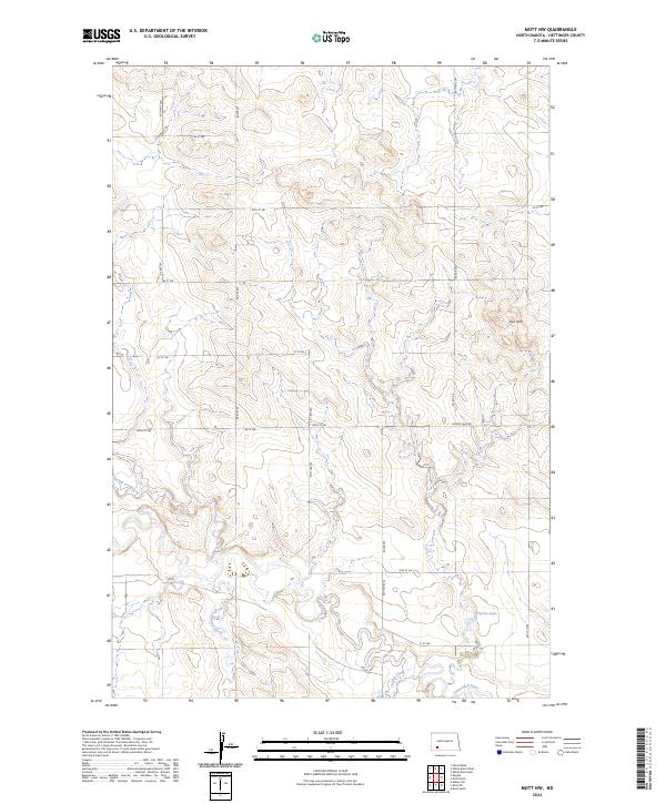 Mott NW, ND — USGS 7.5-minute topo (2024)