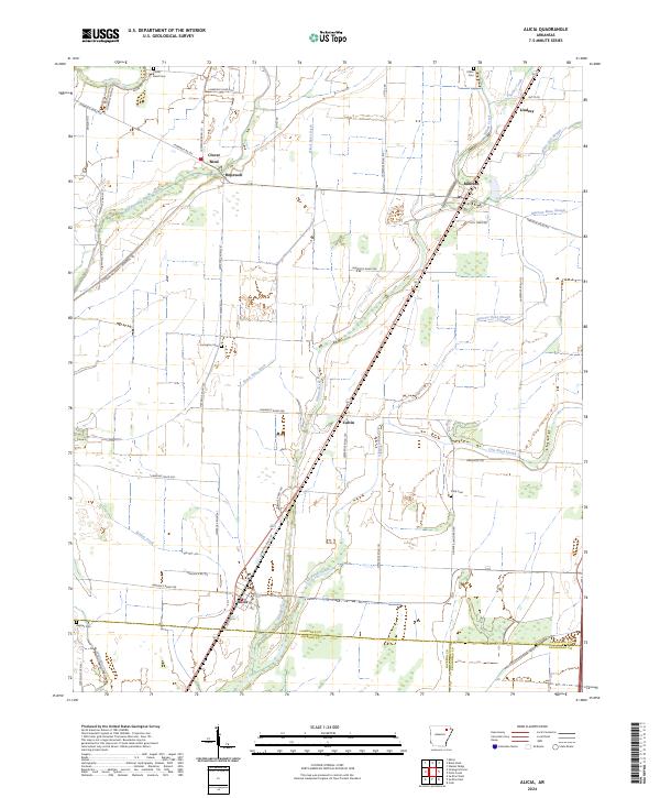 Alicia, AR — USGS 7.5-minute topo (2024)