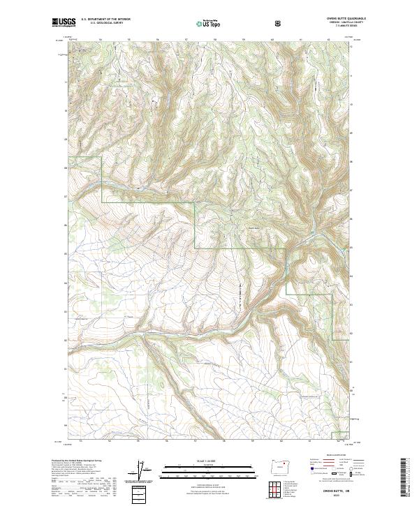 Owens Butte, OR — USGS 7.5-minute topo (2023)