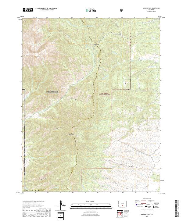 Medano Pass, CO — USGS 7.5-minute topo (2022)
