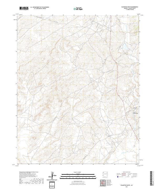 Klagetoh South, AZ — USGS 7.5-minute topo (2021)