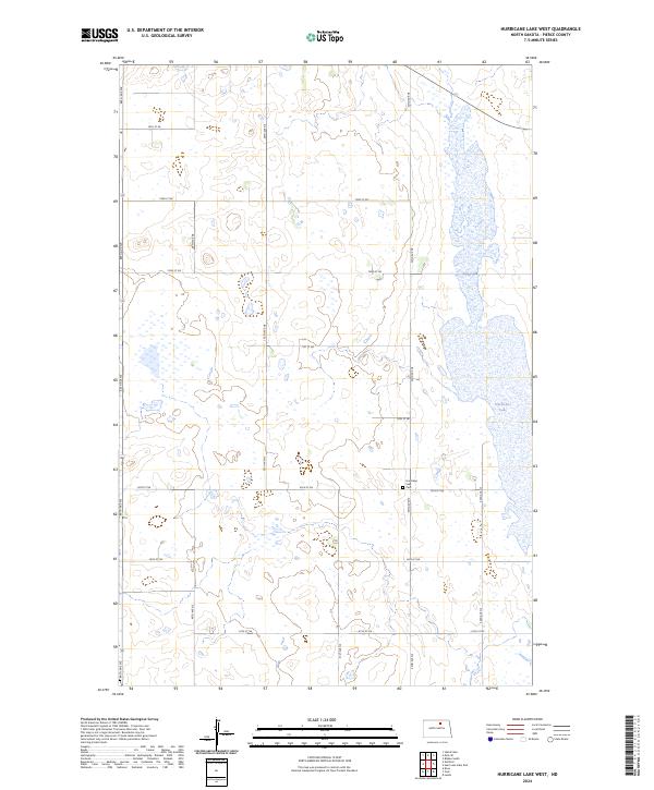 Hurricane Lake West, ND — USGS 7.5-minute topo (2024)