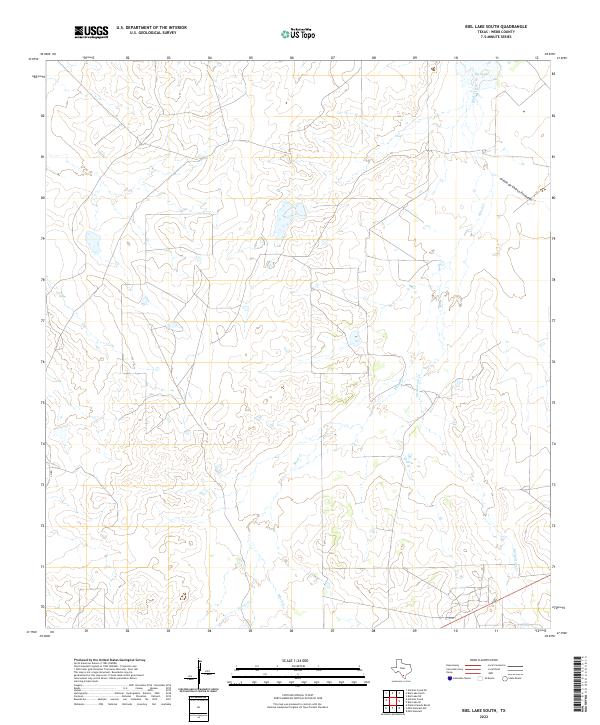 Biel Lake South, TX — USGS 7.5-minute topo (2022)