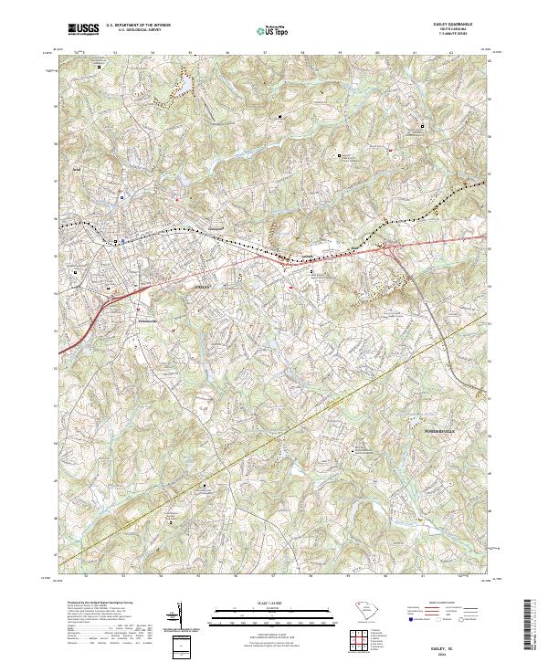 Easley, SC — USGS 7.5-minute topo (2024)