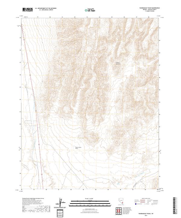 Pahranagat Wash, NV — USGS 7.5-minute topo (2021)
