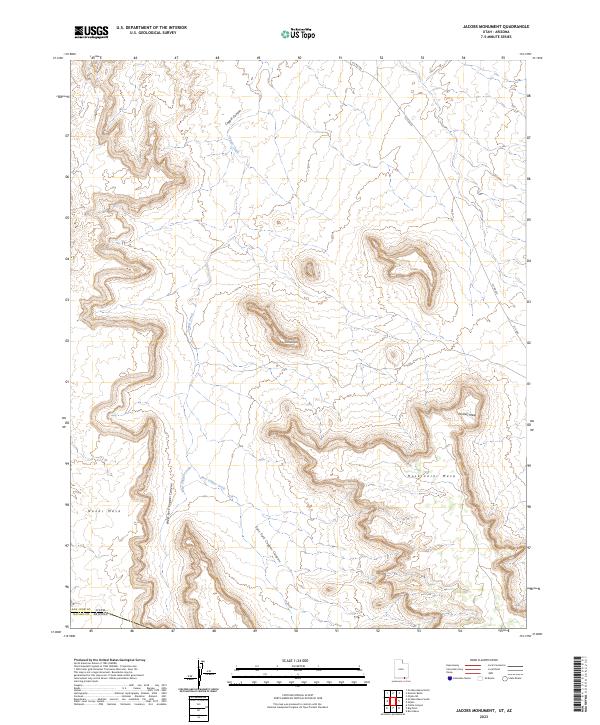 Jacobs Monument, UT-AZ — USGS 7.5-minute topo (2023)