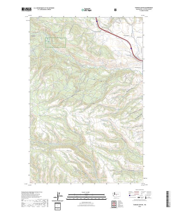 Taneum Canyon, WA — USGS 7.5-minute topo (2023)