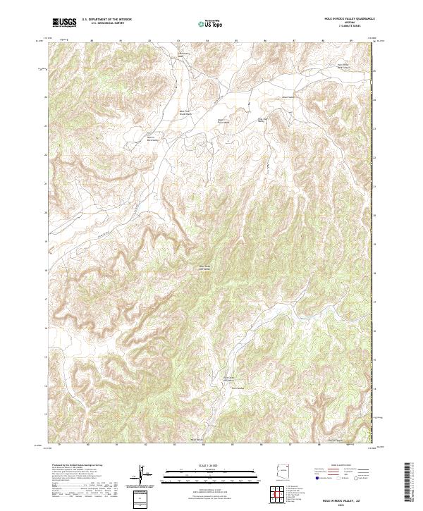 Hole In Rock Valley, AZ — USGS 7.5-minute topo (2021)