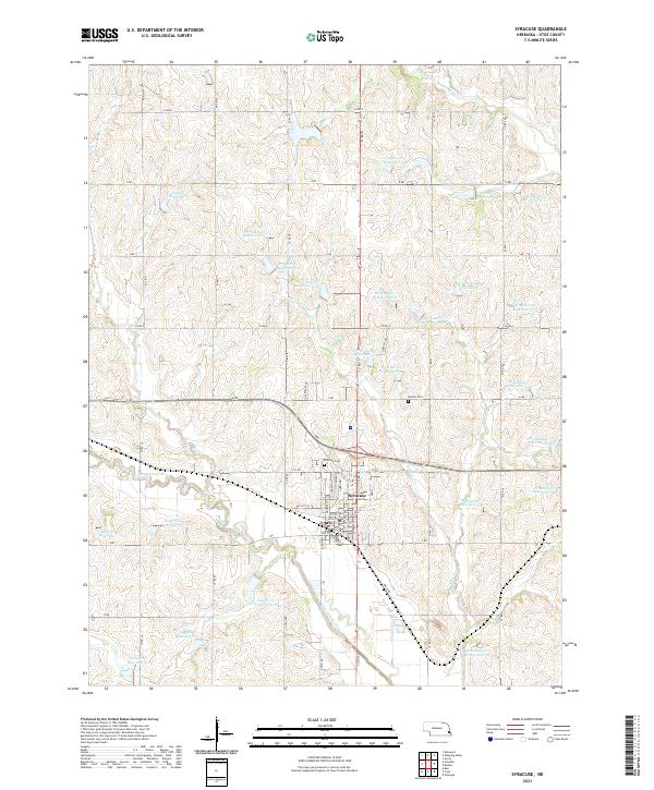 Syracuse, NE — USGS 7.5-minute topo (2021)
