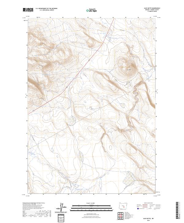 Alec Butte, OR — USGS 7.5-minute topo (2023)