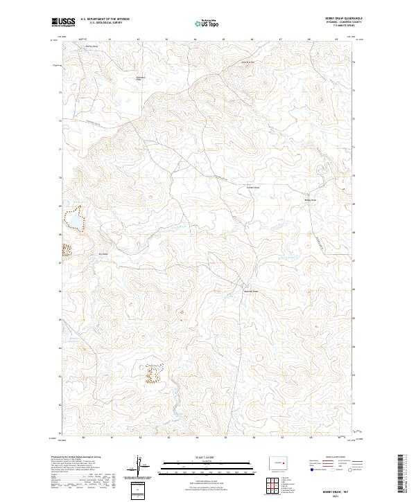 Bobby Draw, WY — USGS 7.5-minute topo (2021)