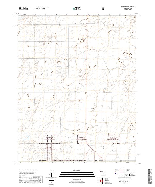 Boise City SE, OK-TX — USGS 7.5-minute topo (2022)