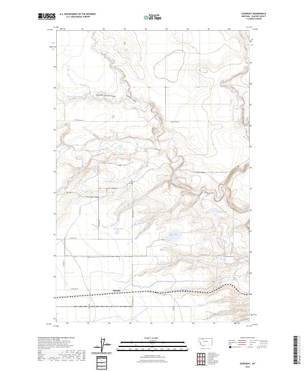 Gunsight, MT — USGS 7.5-minute topo (2024)
