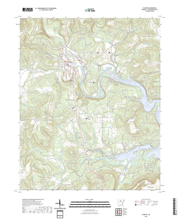 Clinton, AR — USGS 7.5-minute topo (2024)