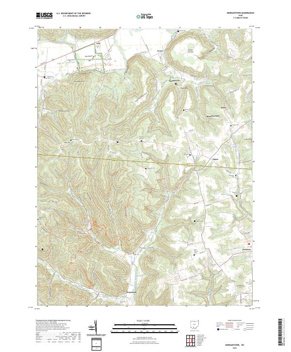 Morgantown, OH — USGS 7.5-minute topo (2023)